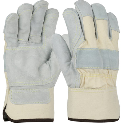 West Chester 500DP-AA Premium Split Cowhide Leather Double Palm Gloves (One Dozen)