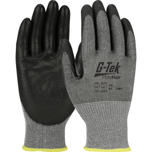 PIP 556 G-Tek PolyKor Seamless Knit PolyKor Blended with Polyurethane Coated Smooth Grip Touchscreen Compatible Safety Glove (1 Pair)