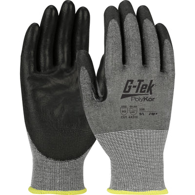 PIP 556 G-Tek PolyKor Seamless Knit PolyKor Blended with Polyurethane Coated Smooth Grip Touchscreen Compatible Safety Glove(One Dozen)