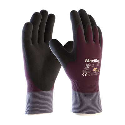 PIP 56-451 MaxiDry Zero Knit Nylon/Lycra Thermal Lining Double-Dipped Nitrile Coated Safety Glove(One Dozen)