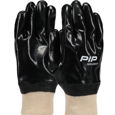 ProCoat 58-8015 Premium PVC Dipped Glove with Interlock Liner and Smooth Finish Knit Wrist Safety Glove(One Dozen)