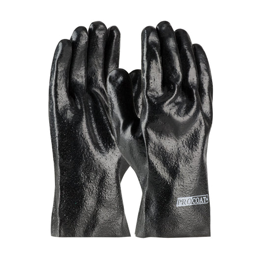 PIP 58-8020R Premium PVC Dipped Glove with Interlock Liner and Semi-Rough Finish - 10" Length (One D