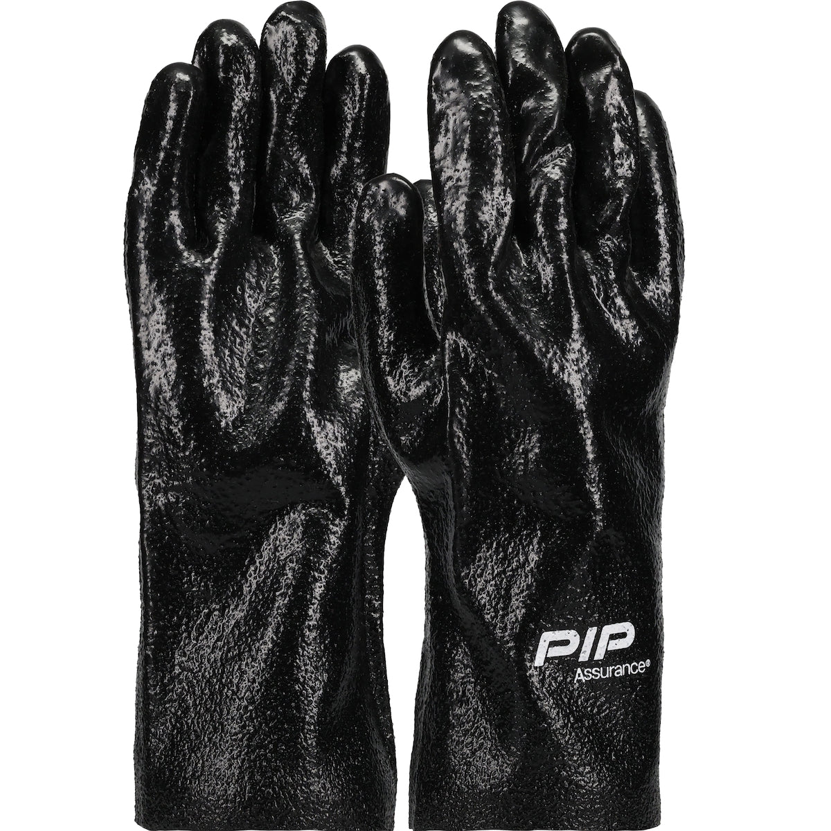 PIP 58-8030R Premium PVC Dipped Glove with Interlock Liner and Semi-Rough Finish - 12" Length (One D