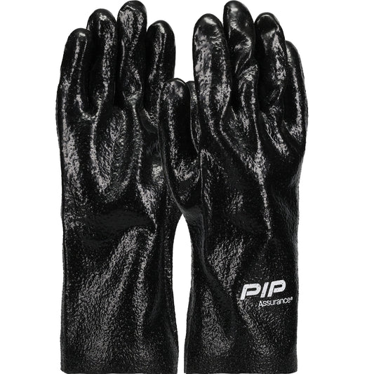 PIP 58-8030R Premium PVC Dipped Glove with Interlock Liner and Semi-Rough Finish - 12" Length (One D
