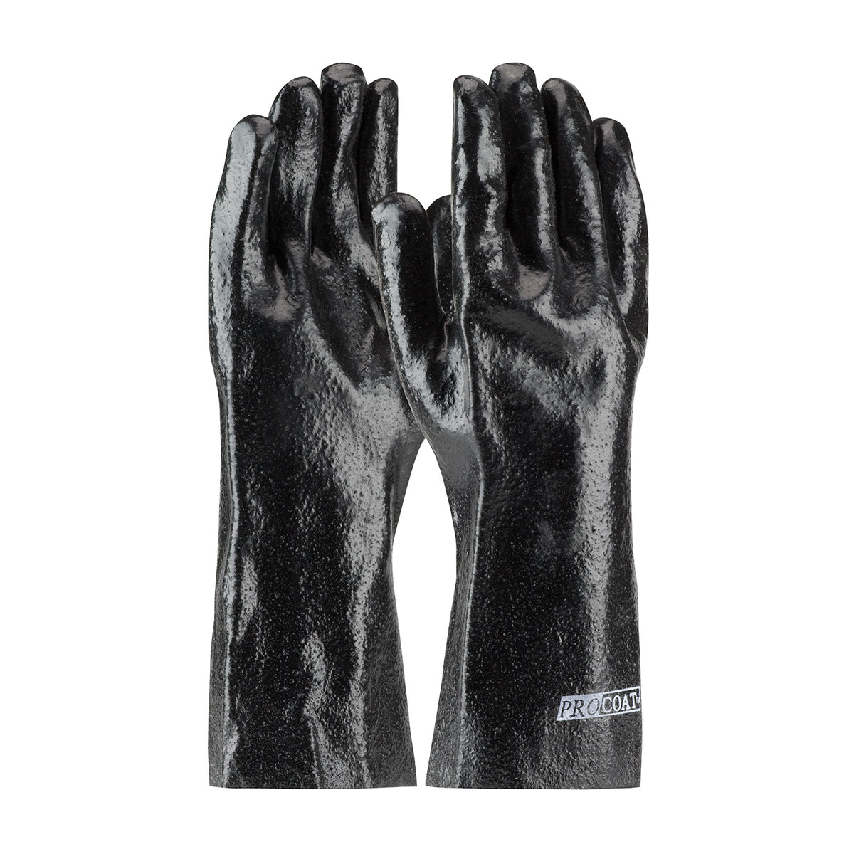 PIP 58-8040R Premium PVC Dipped Glove with Interlock Liner and Semi-Rough Finish - 14" Length (One D