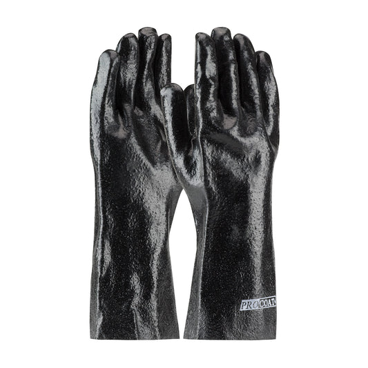 PIP 58-8040R Premium PVC Dipped Glove with Interlock Liner and Semi-Rough Finish - 14" Length (One D