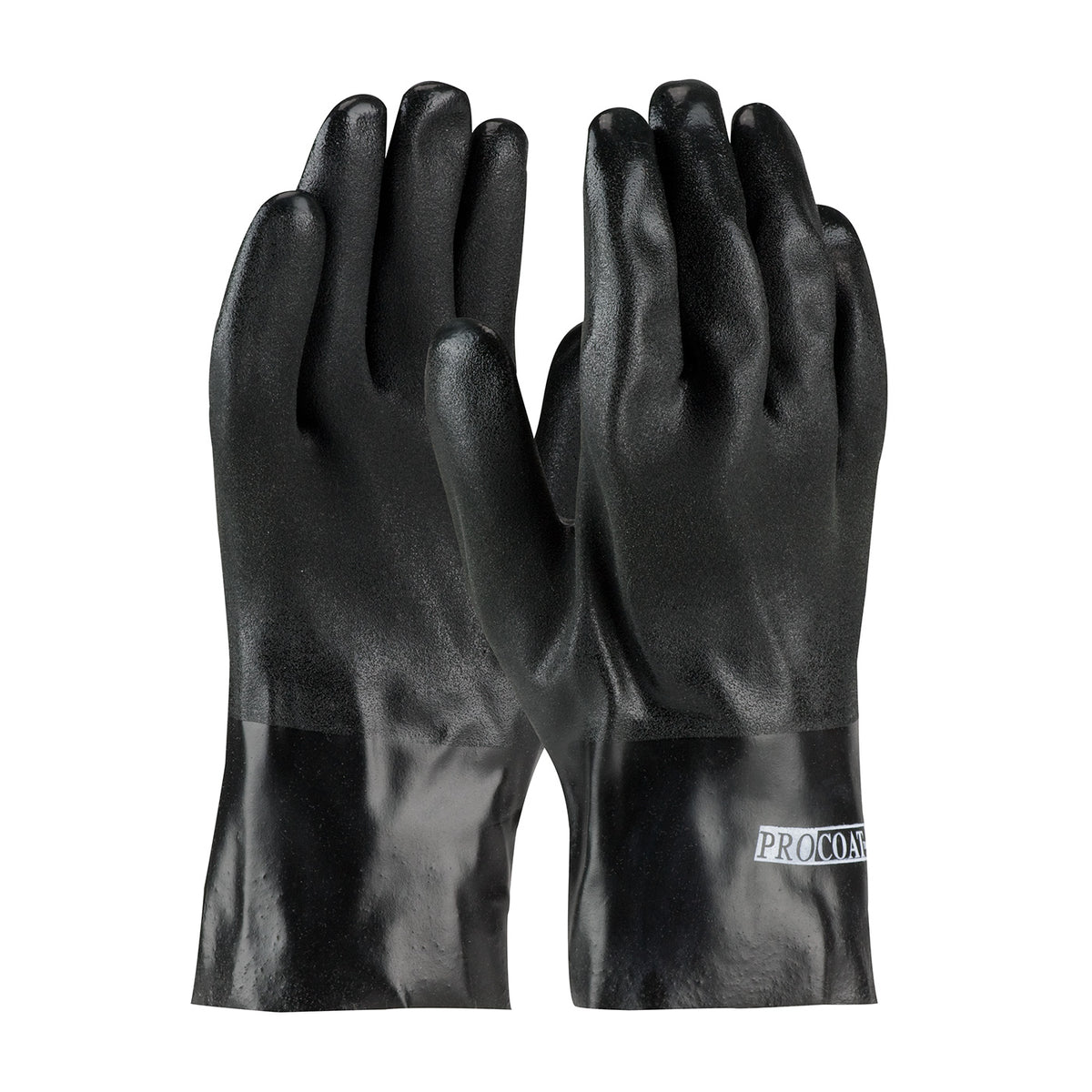PIP 58-8120DD Premium PVC Dipped Glove with Interlock Liner and Rough Sandy Finish - 10" Length (One