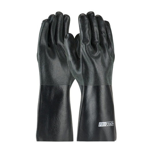 PIP 58-8140DD Premium PVC Dipped Glove with Interlock Liner and Rough Sandy Finish - 14" Length (One