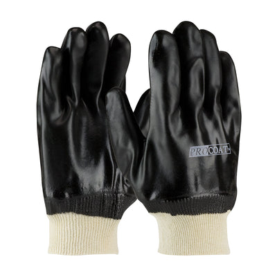 PIP 58-8215DD Premium PVC Dipped Glove with Jersey Liner and Rough Sandy Finish - Knit Wrist (One Do
