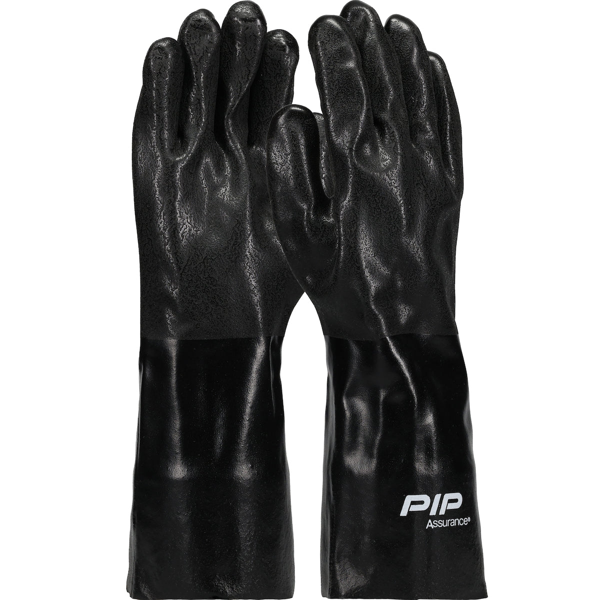 PIP 58-8240DD Premium PVC Dipped Glove with Jersey Liner and Rough Sandy Finish - 14" Length (One Do