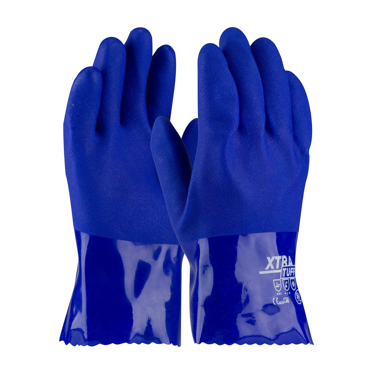 PIP 58-8655 Oil Resistant PVC Glove with Seamless Liner and Rough Coating - 10" (One Dozen)