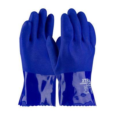 PIP 58-8655 Oil Resistant PVC Glove with Seamless Liner and Rough Coating - 10