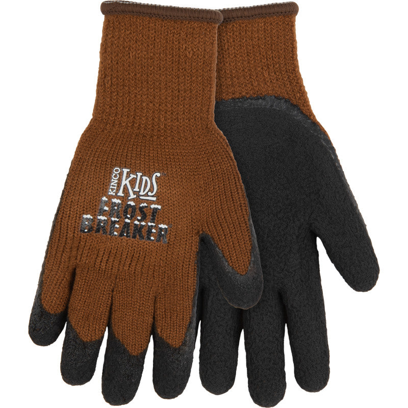 Kinco 1787 Kids' Kids' Frost Breaker® Brown Thermal Knit Shell & Foam Latex Palm