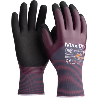 ATG 64-225 Lightweight Nitrile Glove with Seamless Knit Nylon Liner, AD-APT® Technology, and Non-Sli