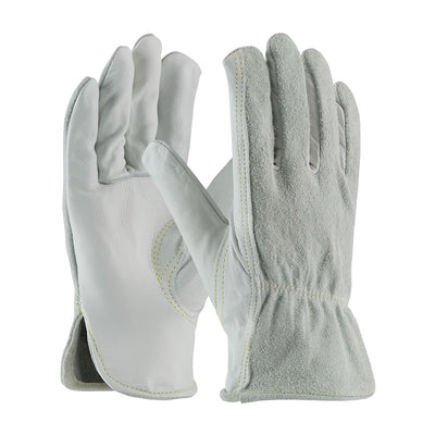 PIP 68-163SB Regular Grade Top Grain Leather Drivers Glove with Split Cowhide Back and Kevlar® Stitc