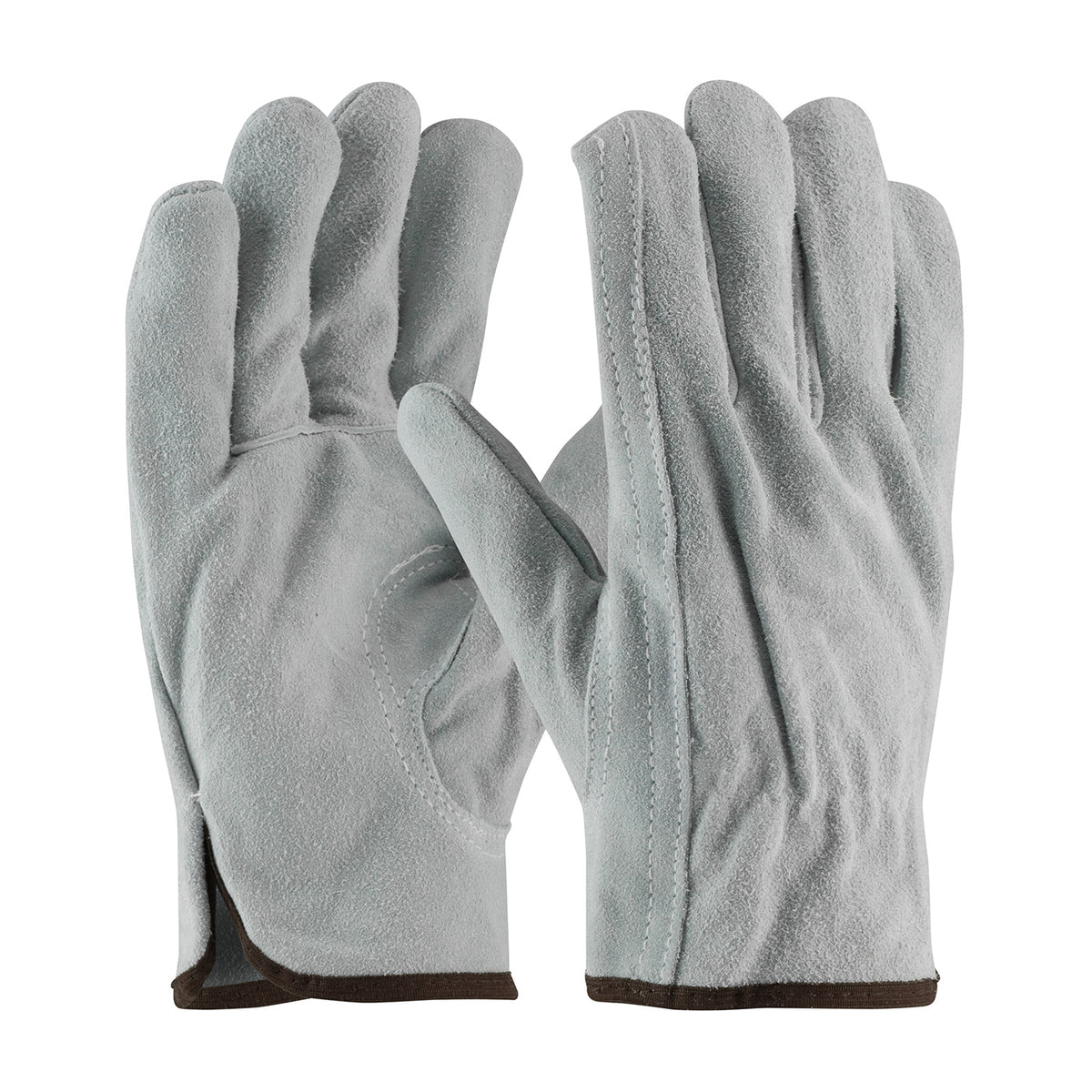 PIP 69-189 Premium Grade Split Cowhide Leather Drivers Glove - Keystone Thumb (One Dozen)