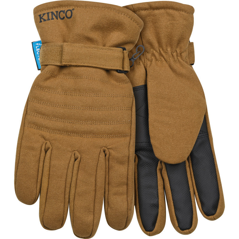Kinco 1170 HydroFlector™ Lined Waterproof Brown Duck Ski Glove with Pull-Strap