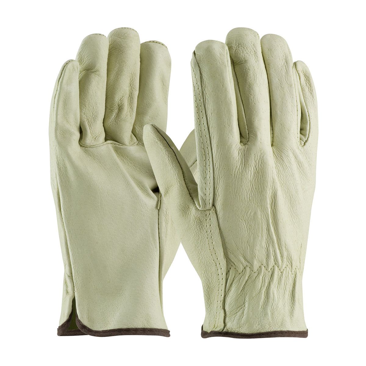 a pair of white pigskin leather driver gloves from West Chester brand