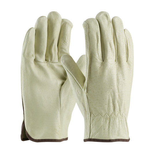 PIP 70-318 Superior Grade Top Grain Pigskin Leather Drivers Glove - Straight Thumb (One Dozen)