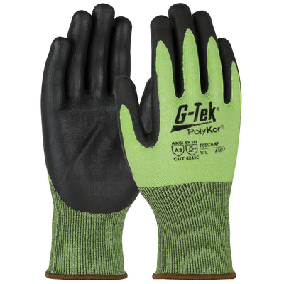 West Chester 705CGNF Zone Defense Green HPPE Shell with Black Nitrile Foam Palm Coat Gloves (One Dozen)