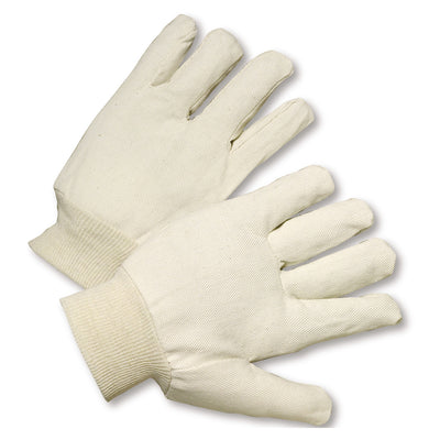 PIP 708R Reversible Polyester/Cotton Canvas Single Palm Glove - Knit Wrist (One Dozen)
