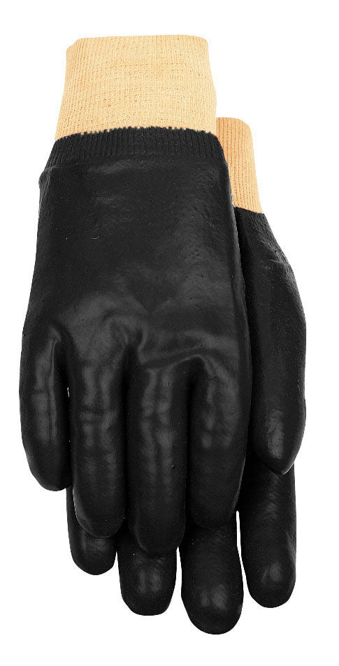 Midwest 710BK PVC Black Coated Chemical Glove (6 Pair)