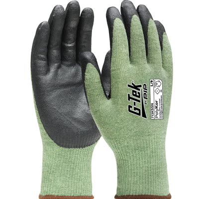 G-Tek 713KSSN AR Seamless Knit PolyKor®/Aramid Blend Glove with Nitrile Foam Coated Grip on Palm & F