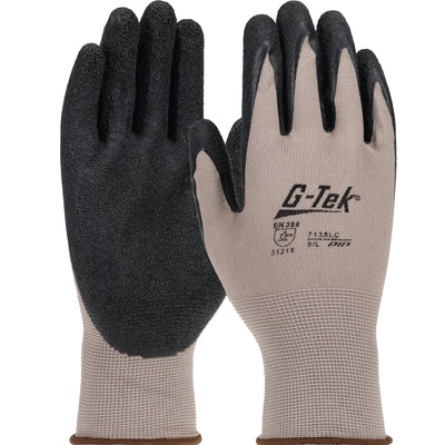 West Chester 713SLC G-Tek PosiGrip Seamless Knit Nylon with Latex Coated Crinkle Grip on Palm and Fingers Gloves (One Dozen)