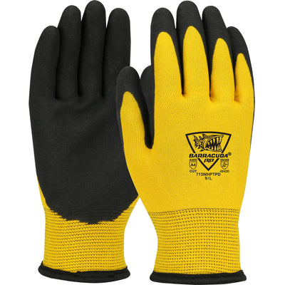 West Chester 713WHPTPD Barracuda 13G Nylon Liner with 7 Gauge Brushed Acrylic, Palm Dip and HPT Coating Gloves (One Dozen)