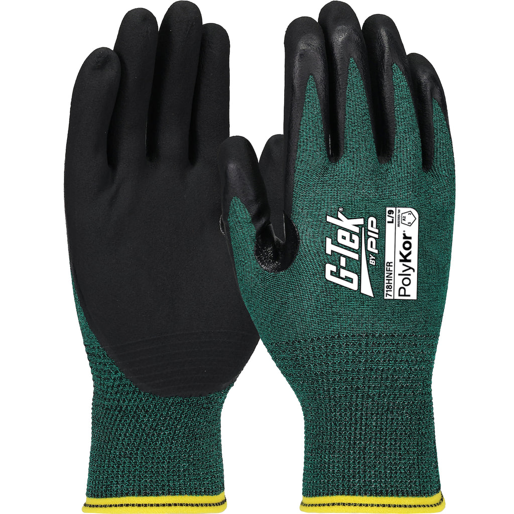 West Chester 718HNFR Barracuda Green HPPE Gloves w/ Black Nitrile Foam Coating Gloves (One Dozen)