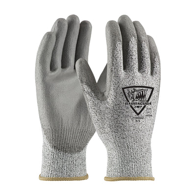 a pair of gray palm coated work gloves from West Chester brand