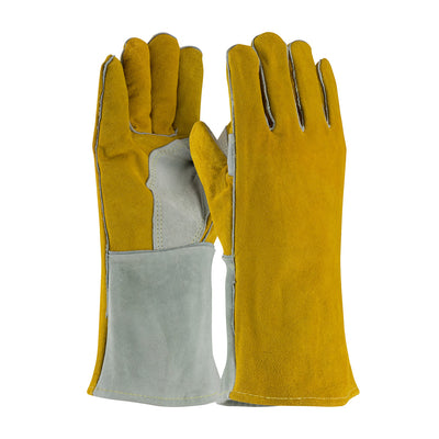 PIP 73-7150 Superior Grade Split Cowhide Leather Welder's Glove with Cotton/Foam Lining (One Dozen)