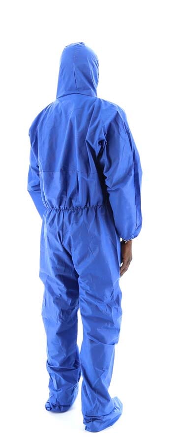 Majestic 74-203F ResisTEX FR SMS Anti-Static Coverall with Hood, Boots and Elastic Wrist & Ankle (Case of 25) - back view