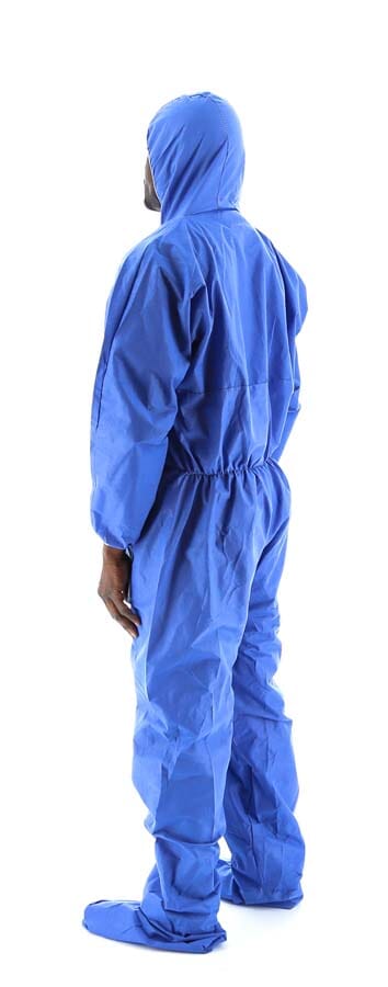 Majestic 74-203F ResisTEX FR SMS Anti-Static Coverall with Hood, Boots and Elastic Wrist & Ankle (Case of 25) - side view