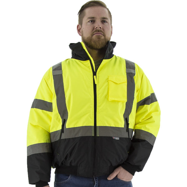 Majestic 75-1313 High Visibility Waterproof Jacket with Quilted Liner, ANSI 3, R