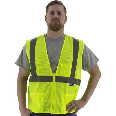 Majestic 75-3201 High Visibility Mesh Vest, ANSI 2, R