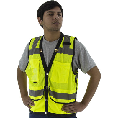 Majestic 75-3207 High Visibility Heavy Duty Mesh Vest, ANSI 2, R