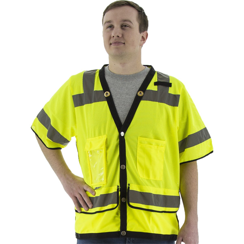Majestic 75-3307 High Visibility Heavy Duty Mesh Vest, ANSI 3, R