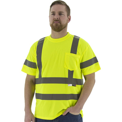 Majestic 75-5305 High Visibility Short Sleeve Shirt, ANSI 3, R