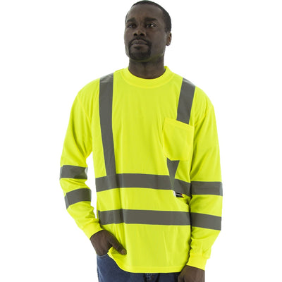 Majestic 75-5355 High Visibility Long Sleeve Shirt, ANSI 3, R