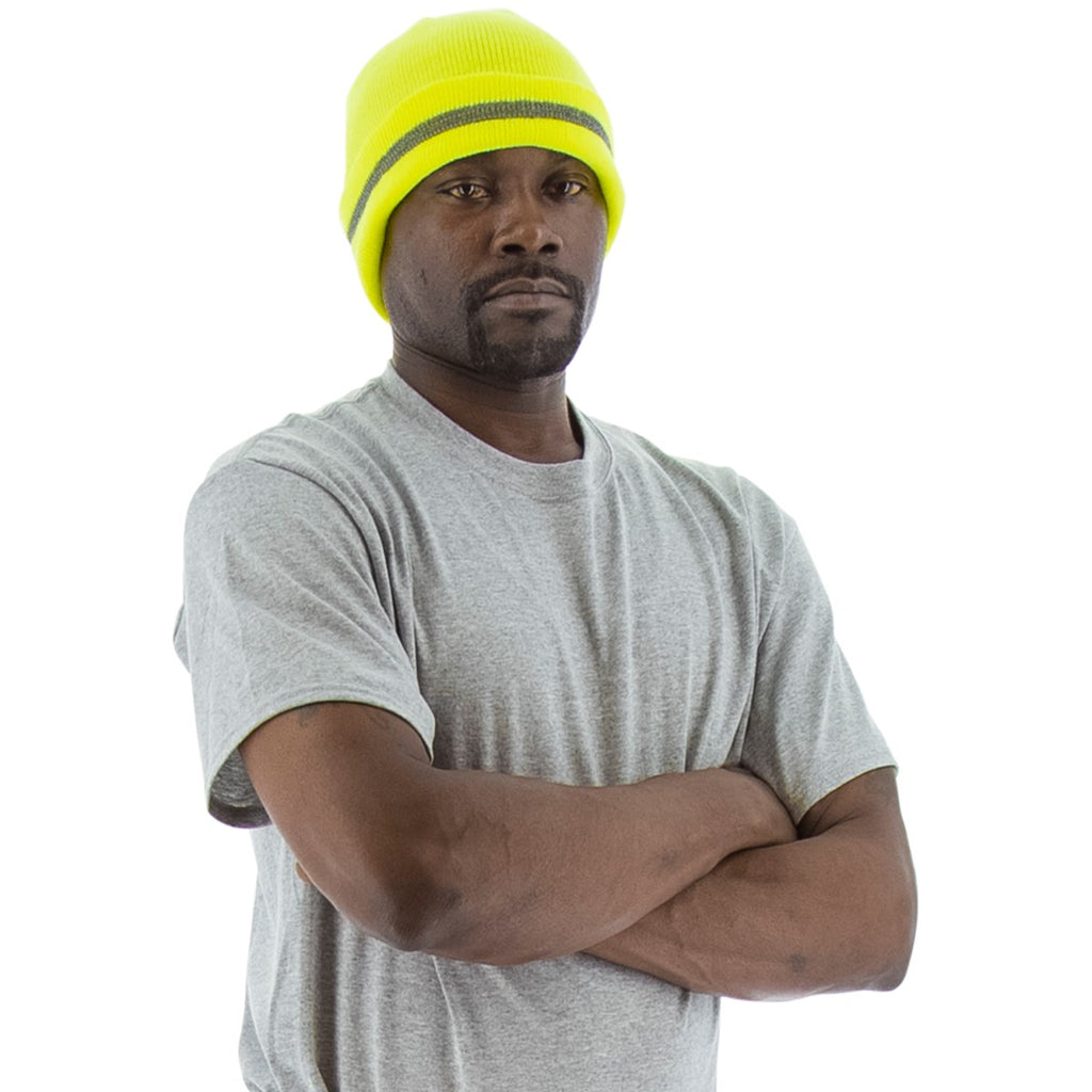 Majestic 75-8201 High Visibility Beanie with Reflective Striping