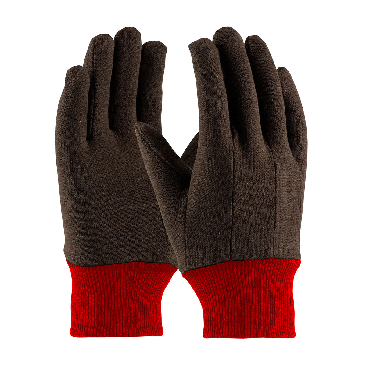 PIP 750RKW Regular Weight Polyester/Cotton Jersey Glove with Fleece Lining - Red Knit Wrist (One Doz