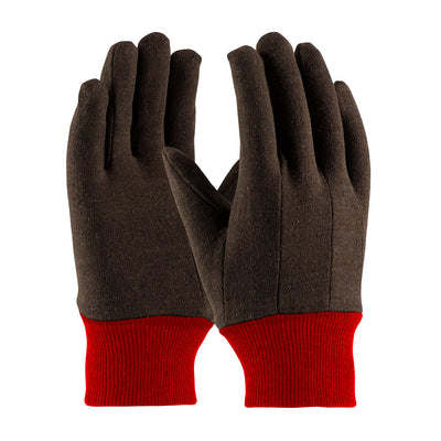 PIP 750RKW Regular Weight Polyester/Cotton Jersey Glove with Fleece Lining - Red Knit Wrist (One Doz