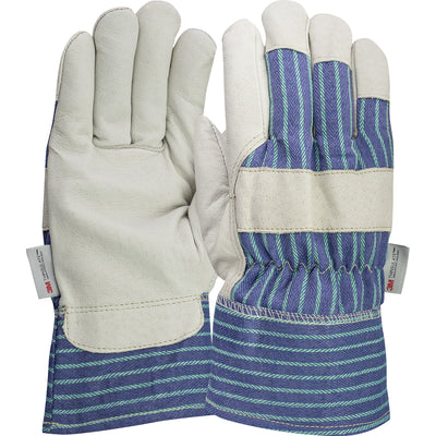 PIP 78-3927 Premium Pigskin Leather Palm Glove with Fabric Back and 3M™ Thinsulate™ Lining + Foam - 