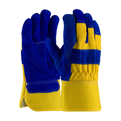 PIP 78-7863B Premium Split Cowhide Leather Palm Glove with Fabric Back and Thick Fleece Pile Lining 