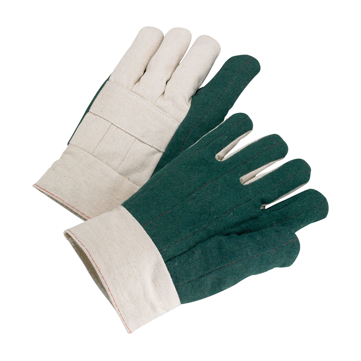 PIP 7924GR Regular Weight Hot Mill Glove with Band Top Cuff and Cotton/Polyester Shell (One Dozen)