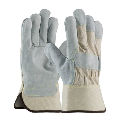 PIP 80-8800 Heavy Premium Split Cowhide Leather Palm Glove with Canvas Back and Aramid Stitching - R