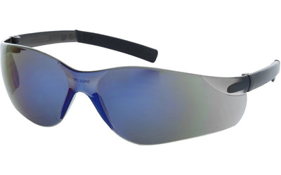 Majestic 85-1105BMR Hailstorm Safety Glasses with Blue Mirror Lens (One Dozen)