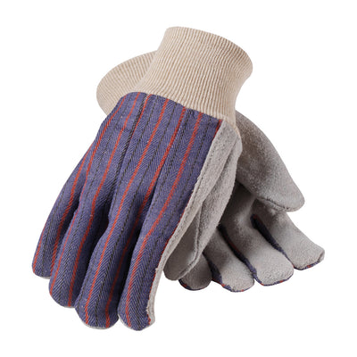 PIP 86-4104C Regular Grade Split Cowhide Leather Palm Glove with Fabric Back - Ladies' (One Dozen)