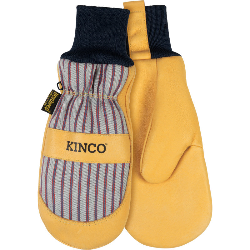 Kinco 1927KWT Kids' Kids' Lined Premium Grain Pigskin Palm Mitt with Knit Wrist